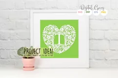 Letter T paper cut design. SVG / DXF / EPS / PNG files Product Image 2
