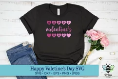 Happy Valentine's Day with Heart SVG | Valentine Sublimation Product Image 1