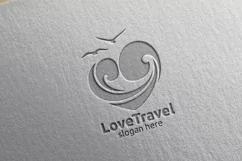 Travel and Tourism Logo with Love, Sea, and Beach Product Image 5