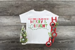 May your Holidays be Merry & Bright SVG File - Christmas SVG Product Image 2