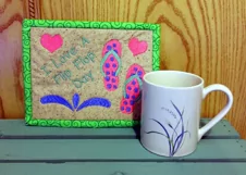 Flip Flop Day Mug Rug or Doorknob Hanger Pattern - Machine Embroidery Product Image 3