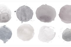 Light Gray Watercolor Circles Clipart Product Image 3