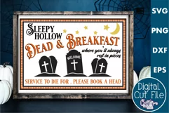 Vintage Farmhouse Halloween Svg Sign, Dead And Breakfast Product Image 1