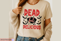 Dead But Delicious Sassy Funny Halloween Quote SVG PNG Product Image 2
