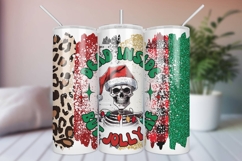 Christmas Tumbler Wrap, Skeleton Sublimation PNG design Product Image 1