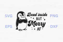Christmas Sarcastic Penguin SVG Quote Product Image 1