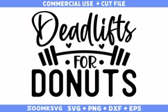 Deadlifts for donuts SVG | Fitness SVG Cut File Product Image 2