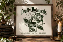 Deadly Botanicals SVG, Poison Garden PNG, Vintage Apothecary Product Image 3