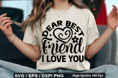 Best Friend SVG Design - Dogs Are A Girls Best Friends Product Image 4