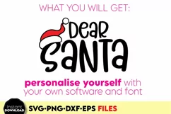 Custom Dear Santa Christmas Svg Shirts design Product Image 3