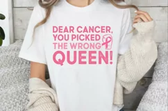 Dear Cancer You Picked SVG , Breast Cancer Fighter SVG Product Image 3