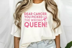 Dear Cancer You Picked SVG , Breast Cancer Fighter SVG Product Image 2