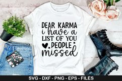 Dear karma i have a list SVG - Sarcastic Design Product Image 1