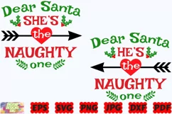 Dear Santa She's The Naughty One SVG | Christmas SVG | PNG Product Image 1