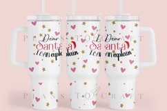 Dear Santa  40oz quencher tumbler sublimation full wrap high resolution transparant background
