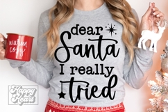 Dear Santa I Really Tried SVG - Christmas Holiday Shirt PNG Product Image 2