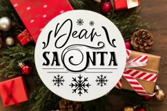 Dear Santa SVG , Merry Christmas SVG , Holiday SVG Product Image 3