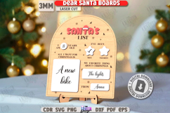 Dear Santa Board Laser Cut|Santa's List|Merry Christmas SVG Product Image 1