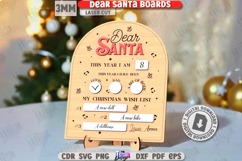 Dear Santa Board Laser Cut|Santa's List|Merry Christmas SVG Product Image 1