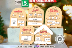 Dear Santa Boards Laser Cut Bundle |Santa&#039;s List| Christmas Product Image 1