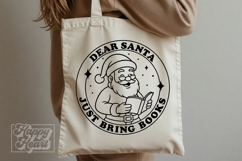Dear Santa Bring Books SVG PNG - Christmas Book Lover Girl Product Image 4