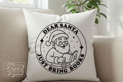 Dear Santa Bring Books SVG PNG - Christmas Book Lover Girl Product Image 5