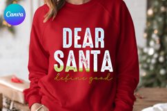 Dear santa define good Christmas Canva Frame Shirt Design Product Image 1
