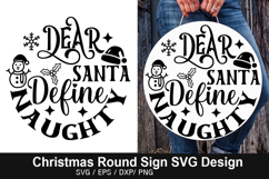 Christmas Round Signs SVG Deign - Dear Santa I Can Explain Product Image 3