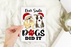Funny Christmas Sublimation With Two Cute Santa Dogs Product Image 3