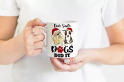Funny Christmas Sublimation With Two Cute Santa Dogs Product Image 2