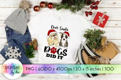 Funny Christmas Sublimation With Two Cute Santa Dogs Product Image 1