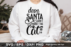 Dear santa don t forget the cat SVG - Christmas Cat Design Product Image 1