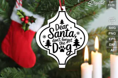 Dear Santa Don't Forget the Dog SVG | Dog Christmas Sign SVG Product Image 1