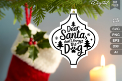 Dear Santa Don&#039;t Forget the Dog SVG | Dog Christmas Sign SVG Product Image 3