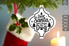 Dear Santa Don't Forget the Dog SVG | Dog Christmas Sign SVG Product Image 3
