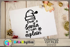 Dear Santa I can explain SVG, Christmas funny shirt SVG Product Image 1