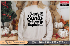 Dear Santa I Can Explain SVG | Christmas SVG | Xmas SVG Product Image 2