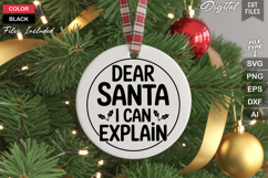 Christmas Round Sign SVG Bundle | Holiday Door Decor Sign Product Image 17