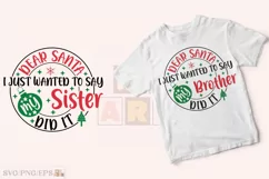 Christmas Funny Brother Sister SVG T-shirt Design Product Image 2