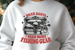 Dear Santa I Need More Fishing Gear SVG, Christmas Fishing Product Image 2