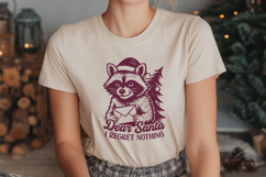 Christmas Raccoon SVG PNG Bundle, Funny Holiday Animal Print Product Image 9