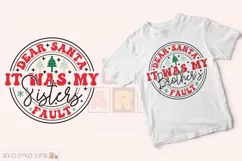 Christmas Funny Brothers Sisters SVG T-shirt Design Product Image 2