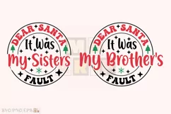 Christmas Funny Brothers Sisters SVG T-shirt Design Product Image 1