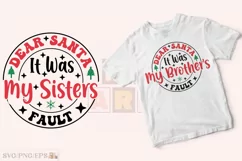 Christmas Funny Brothers Sisters SVG T-shirt Design Product Image 2