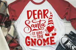 Dear Santa It Was The Gnome SVG PNG | Funny Christmas Gnome Product Image 1