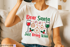 Dear Santa Just Bring Wine Funny Christmas SVG for Wine PNG Product Image 4