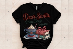 Dear Santa More Books Please Png, All Booked for Christmas Product Image 5