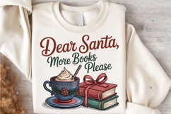 Dear Santa More Books Please Png, All Booked for Christmas Product Image 6