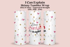Dear Santa skinny tumbler sublimation wrap with high resolution and transparant background are for 20oz and 30oz skinny tumbler