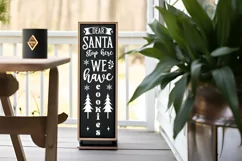 Dear Santa stop here we have cookies Porch Sign SVG Product Image 3